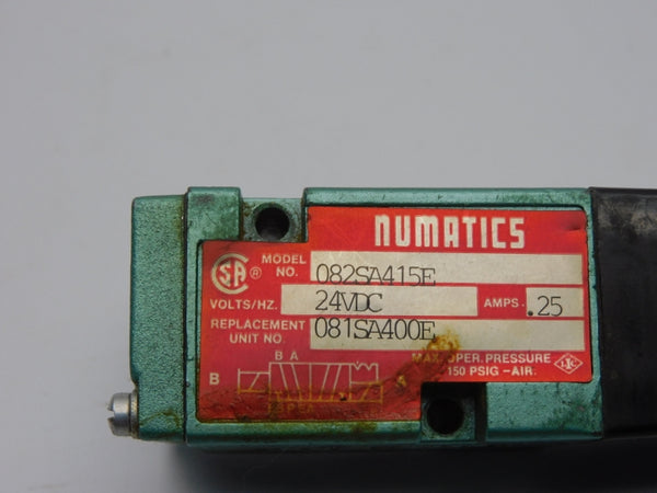 NUMATICS 082SA415E 24VDC .25A 150PSI UNMP