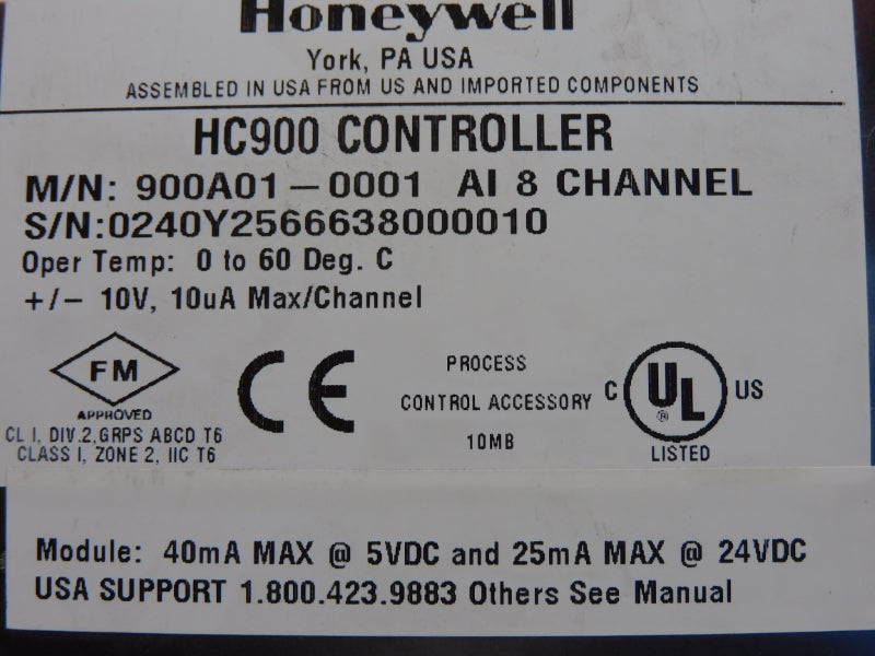 HONEYWELL 900A01-0001 10V UNMP