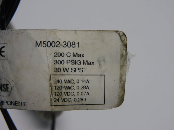 MADISON M5002-3081 240VAC 0.28A 300PSI NSNP