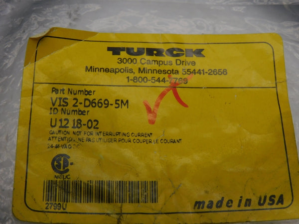 TURCK VIS2-D669-5M U1218-02 24-48VDC NSMP