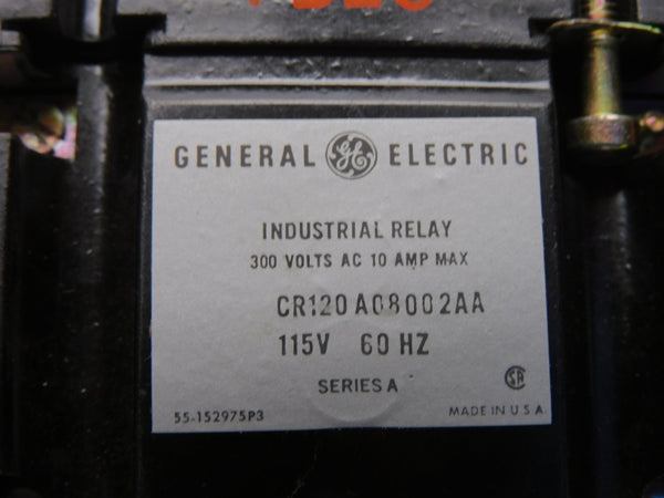 GENERAL ELECTRIC CR120A08002AA SER. A 115V 10A NSNP