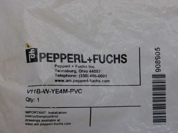 PEPPERL+FUCHS V11B-W-YE4M-PVC 908905 NSMP