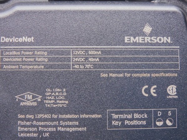 EMERSON KJ3244X1-BK1 12P4690X022 REV. D 24VDC NSNP