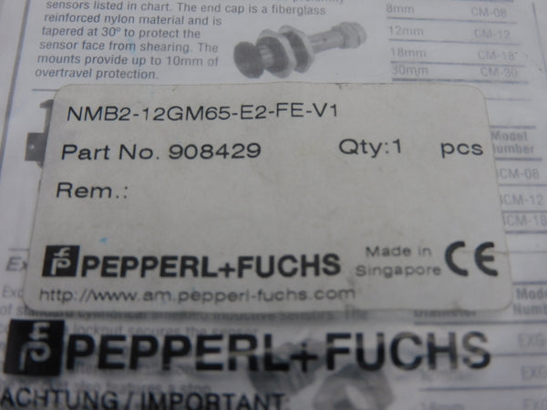 PEPPERL+FUCHS NMB2-12GM65-E2-FE-V1 908429 10-30VDC NSMP