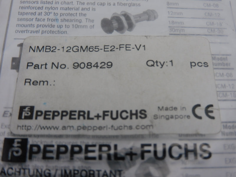 PEPPERL+FUCHS NMB2-12GM65-E2-FE-V1 908429 10-30VDC NSMP
