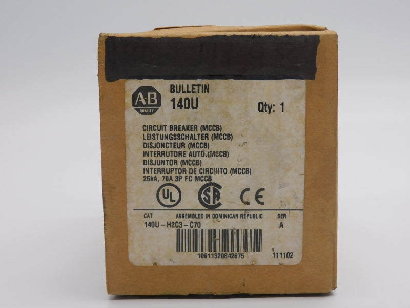 ALLEN BRADLEY 140U-H2C3-C70 SER. A 480V 70A NSMP