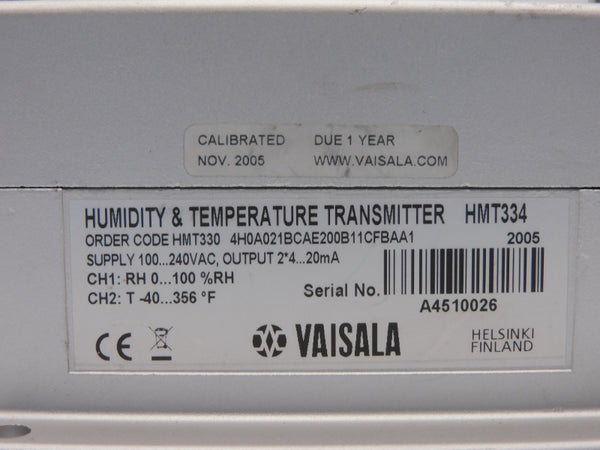 VAISALA HMT3304H0A021BCAE200B11CFBAA1 100-240VAC NSNP