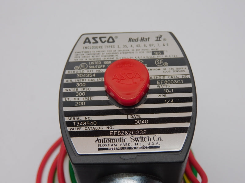 ASCO EF8262G232 110/120V 200-300PSI 1/4" NSMP