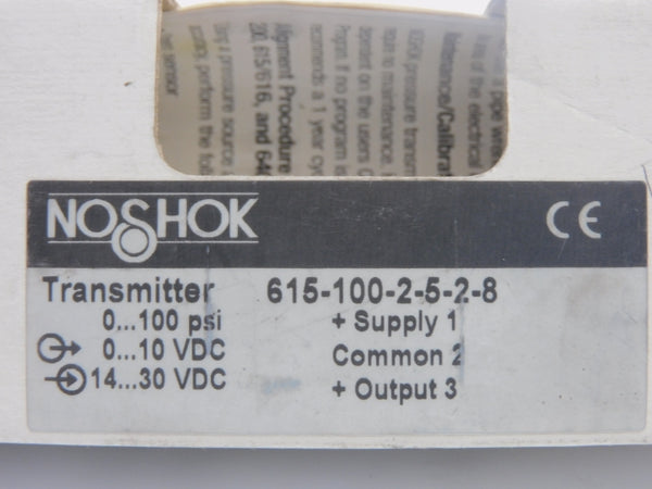 NOSHOK 615-100-2-5-2-8 14-30VDC 0-100PSI NSMP