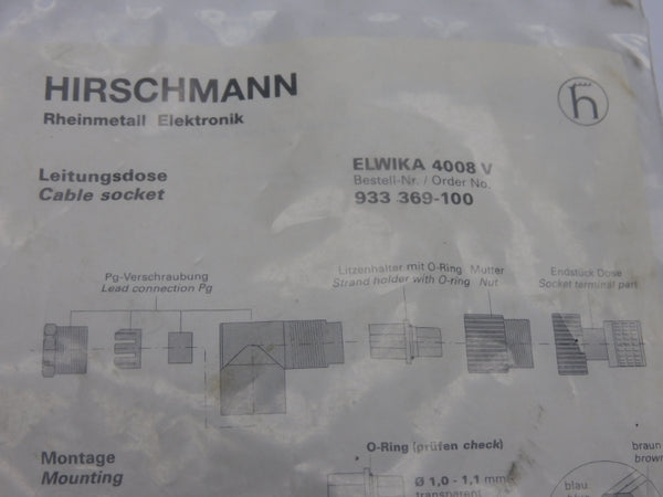 HIRSCHMANN 933369-100 ELWIKA4008V NSMP