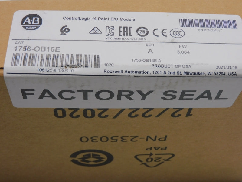 ALLEN BRADLEY 1756-OB16E SER. A F/W 3.004 DATE: 2021 NSFS
