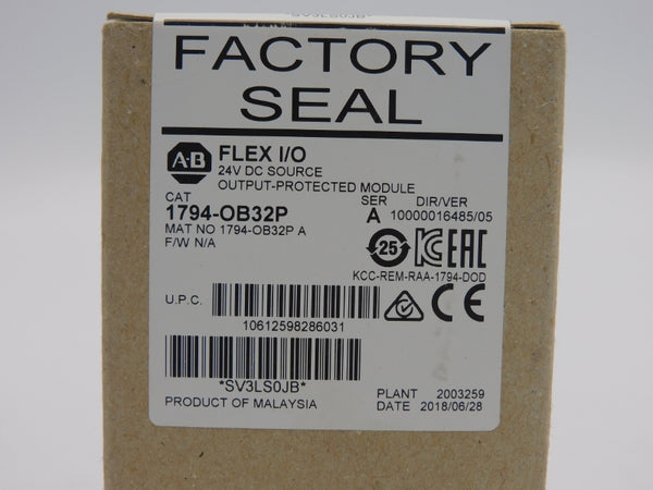 ALLEN BRADLEY 1794-OB32P SER. A VER. 05 24VDC DATE: 2018 NSFS