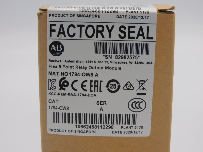 ALLEN BRADLEY 1794-OW8 SER. A DATE: 2020 NSFS