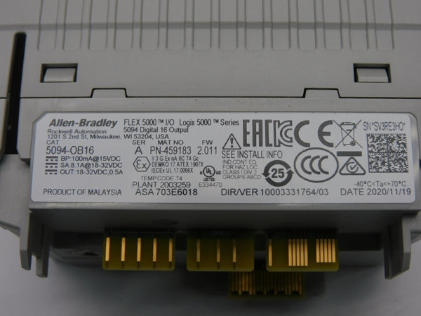 ALLEN BRADLEY 5094-OB16 SER. A F/W 2.011 VER. 03 18-32VDC 1A NSMP