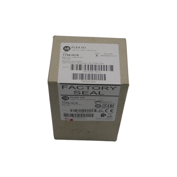 ALLEN BRADLEY 1794-IA16 SER. A VER. 07 120VAC DATE: 2022 NSFS