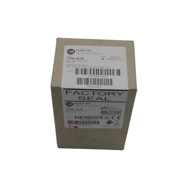 ALLEN BRADLEY 1794-IA16 SER. A VER. 07 120VAC DATE: 2022 NSFS