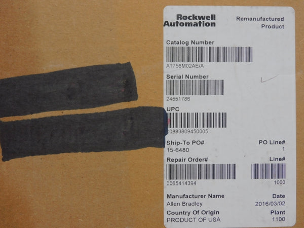 ALLEN BRADLEY 1756-M02AE SER. A F/W 3.10 24VDC 0.7A REMAN
