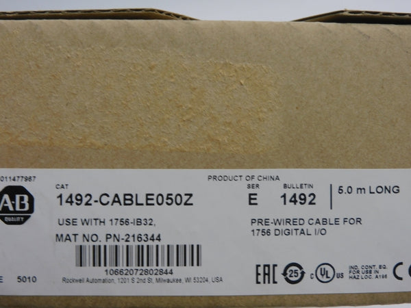 ALLEN BRADLEY 1492-CABLE050Z SER. E 5M NSMP