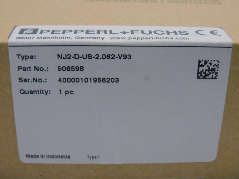 PEPPERL+FUCHS NJ2-D-US-2.062-V93 906598 NSFS