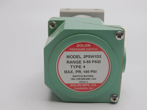 SOLON 2PSW1D2 480VAC 15A 10-50PSI NSNP