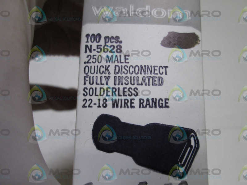 LOT OF 100 WALDOM CONNECTORS N-5628 ORIGINAL PACKAGE