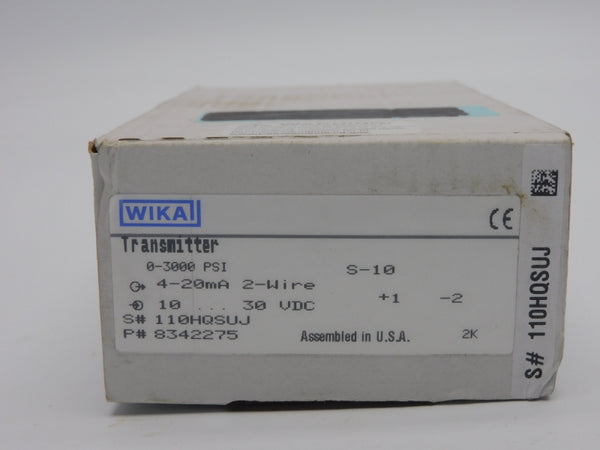 WIKA 8342275 S-10 10-30VDC 0-3000PSI NSMP