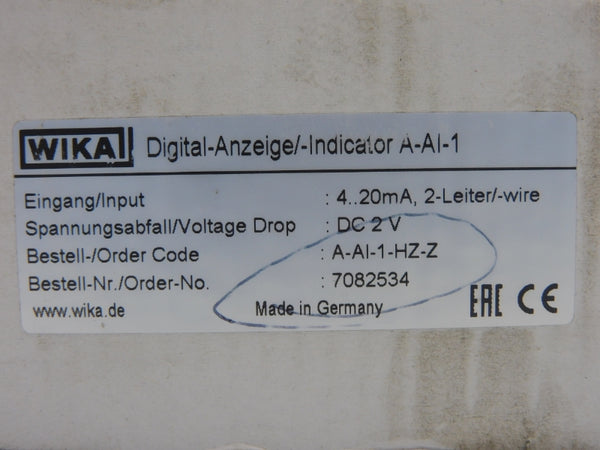 WIKA A-AI-1-HZ-Z 7082534 2VDC NSMP