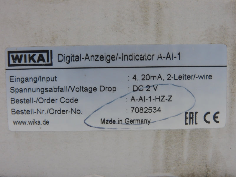 WIKA A-AI-1-HZ-Z 7082534 2VDC NSMP