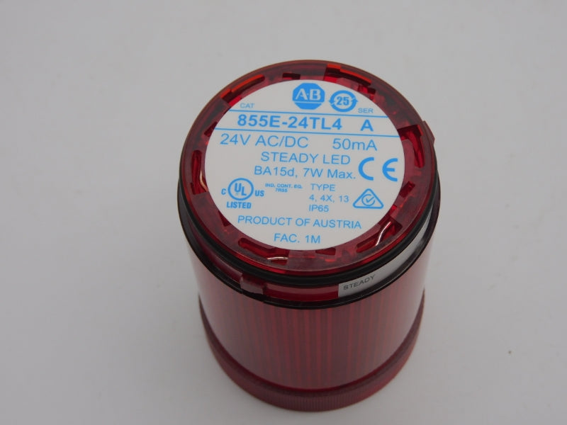 ALLEN BRADLEY 855E-24TL4 SER. A 24V (NO BULB) (WH) NSMP