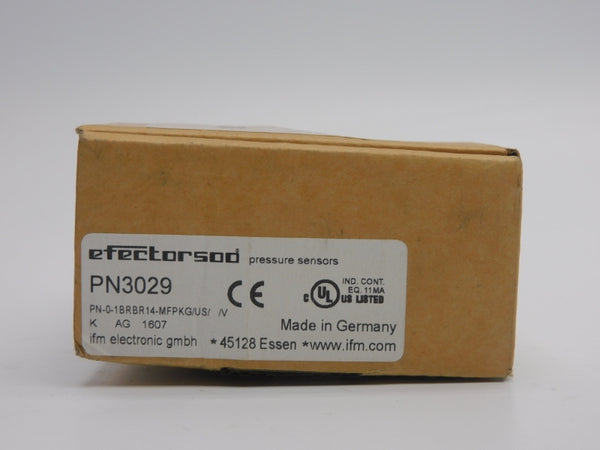 IFM EFECTOR PN-0-1BRBR14-MFPKG/US//V PN3029 18-36VDC -14.5-145PSI NSMP