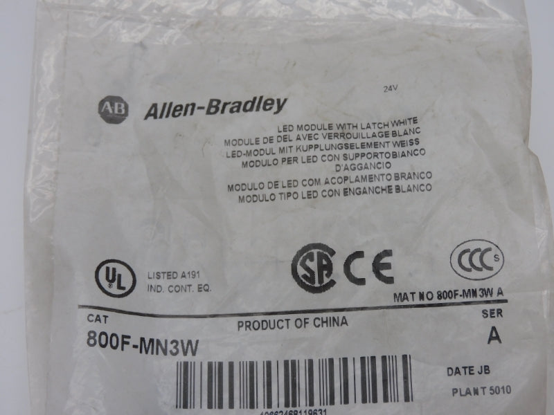ALLEN BRADLEY 800F-MN3W SER. A NSMP