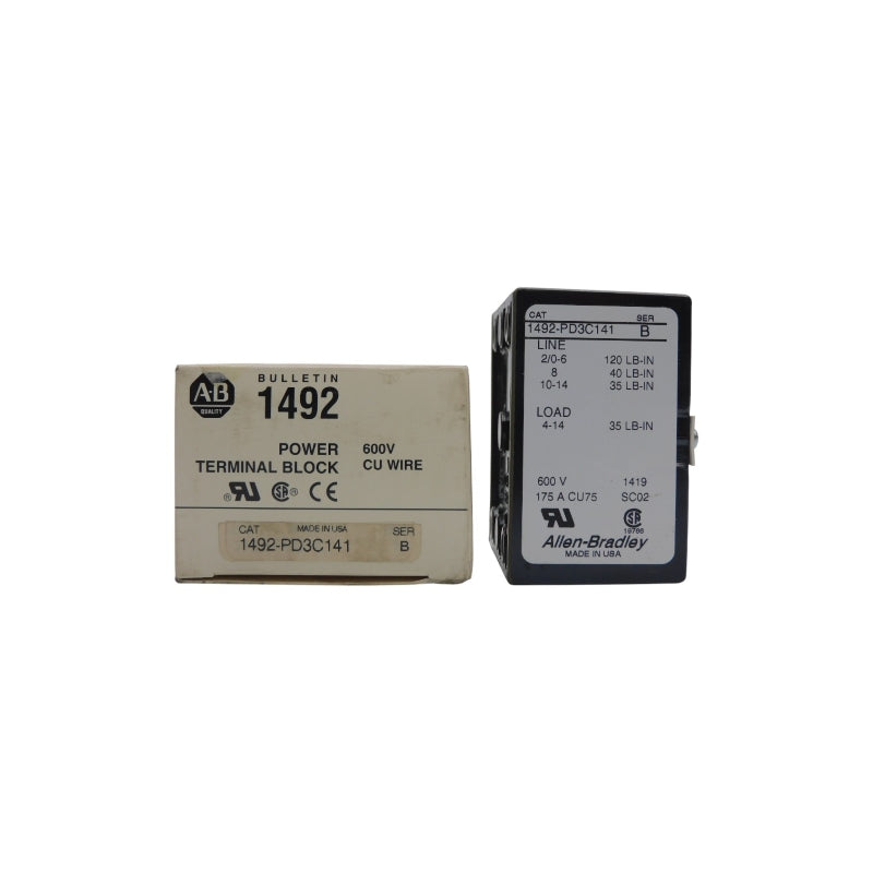 ALLEN BRADLEY 1492-PD3C141 SER. B 600V 175A (WH) NSMP