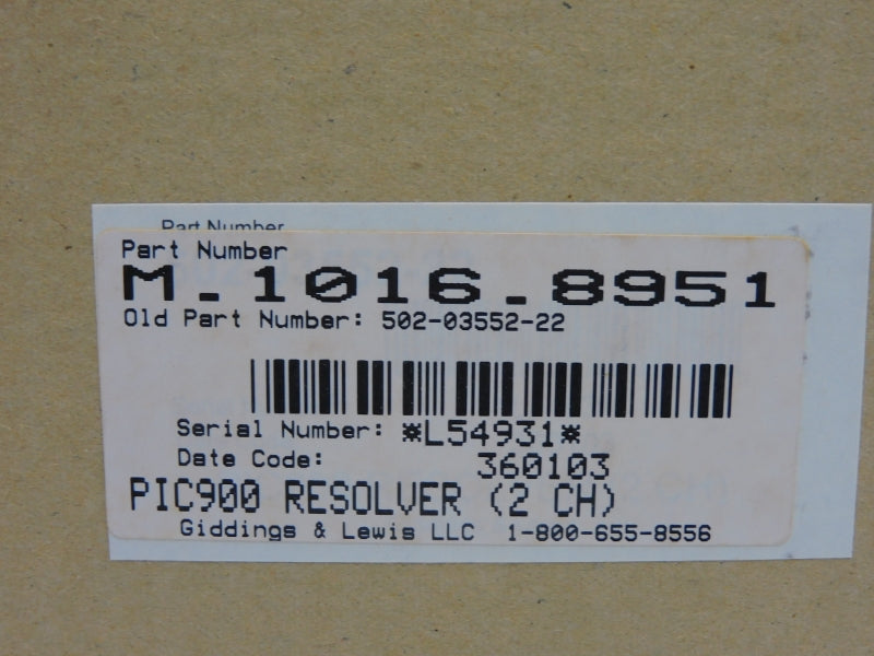 GIDDINGS&LEWIS M.1016.8951 502-03552-22R3 30VDC NSMP