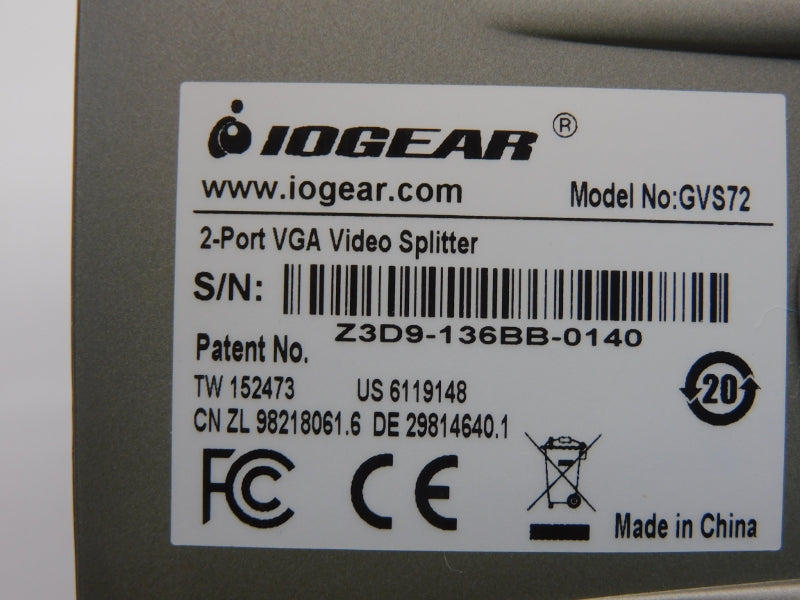 IOGEAR GVS72 9VDC NSMP