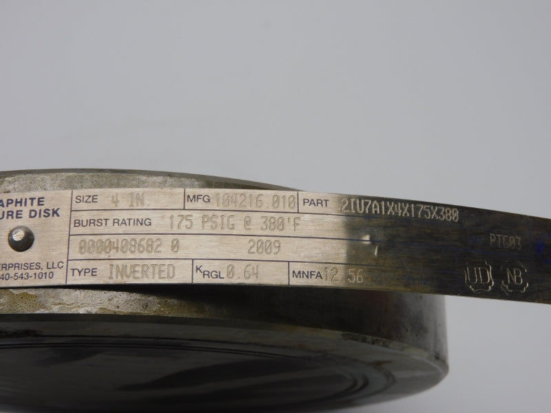 ZOOK ENTERPRISES 2IU7A1X4X175X380 175PSI 4" NSMP