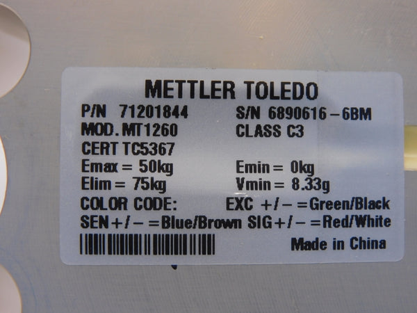 METTLER TOLEDO 71201844 MT1260 8.33G/VMIN NSMP