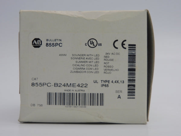 ALLEN BRADLEY 855PC-B24ME422 SER. A 24VAC/DC (WH) NSMP