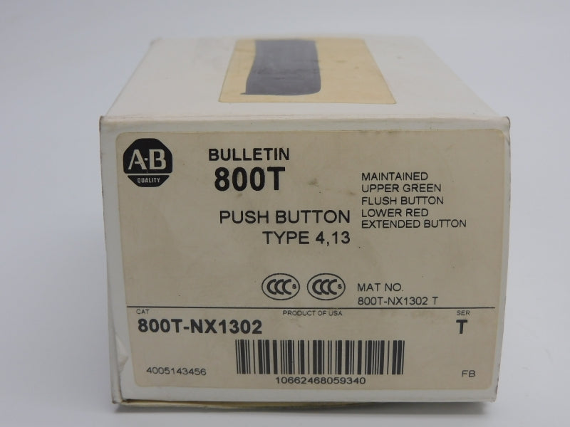 ALLEN BRADLEY 800T-NX1302 SER. T (WH) NSMP