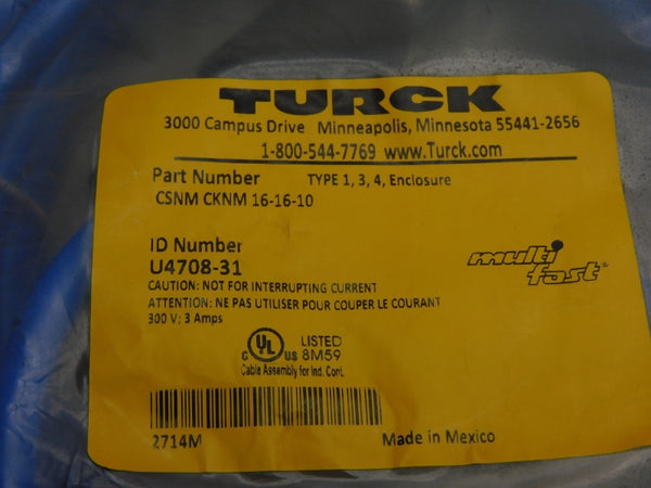 TURCK CSNMCKNM16-16-10 U4708-31 300V 3A NSMP