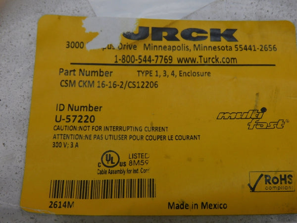 TURCK CSMCKM16-16-2/CS12206 U-57220 300V 3A NSMP