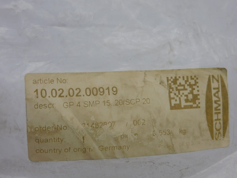 SCHMALZ 10.02.02.00919 GP4SMP15..20/SCP20 NSMP