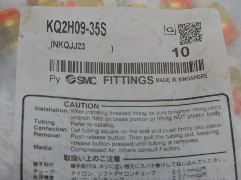 SMC KQ2H09-35S (PKG OF 10) NSMP