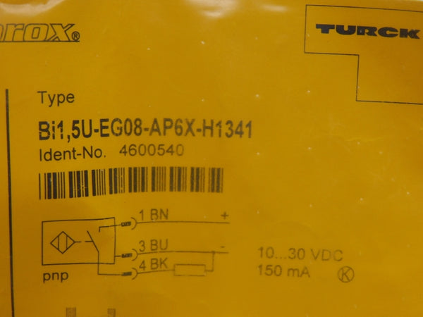 TURCK BI1.5U-EG08-AP6X-H1341 4600540 10-30VDC NSMP