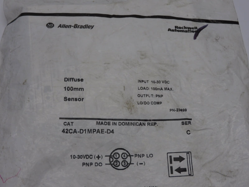 ALLEN BRADLEY 42CA-D1MPAE-D4 SER. C 10-30VDC NSMP
