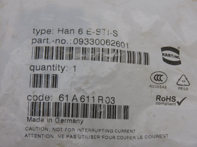 HARTING 09330062601 HAN6E-STI-S NSMP