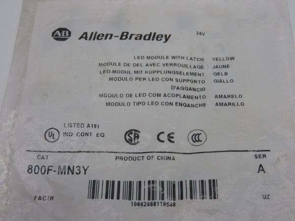 ALLEN BRADLEY 800F-MN3Y SER. A NSMP