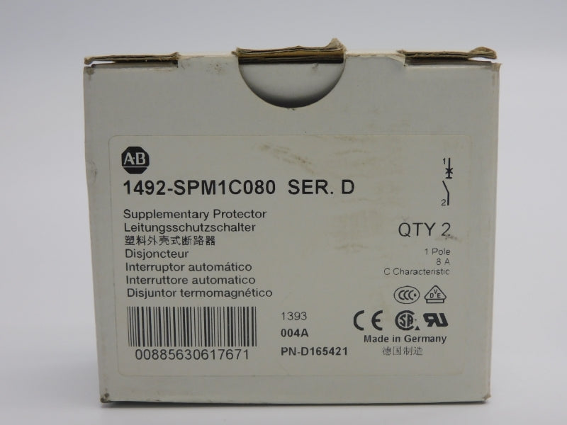 ALLEN BRALDEY 1492-SPM1C080 SER. D 277VAC 8A NSMP