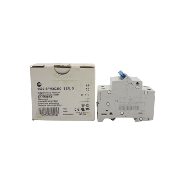 ALLEN BRADLEY 1492-SPM2C200 SER. D 277VAC 20A NSMP