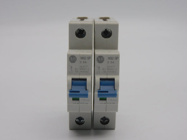 ALLEN BRADLEY 1492-SPM1C050 SER. D 277VAC 5A (PKG OF 2) NSMP