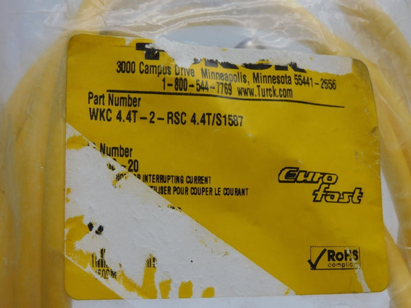 TURCK WKC4.4T-2-RSC4.4T/S1587 U0908-20 NSMP